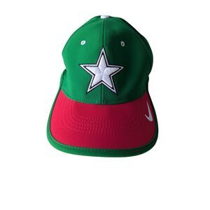 Nike Dallas‎ Cowboys Star Logo Baseball Cap Hat Green Red Adjustable OSFA